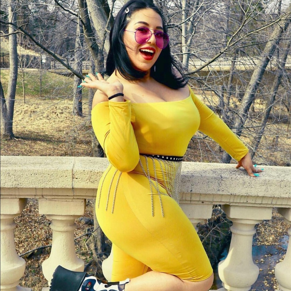 Mustard color bodysuit